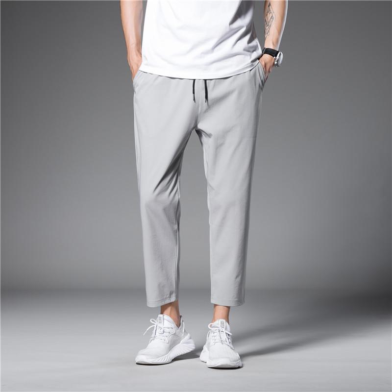 Men's Plus Size Casual Pants Casual Straight Leg Pants Slim Solid Color Pants