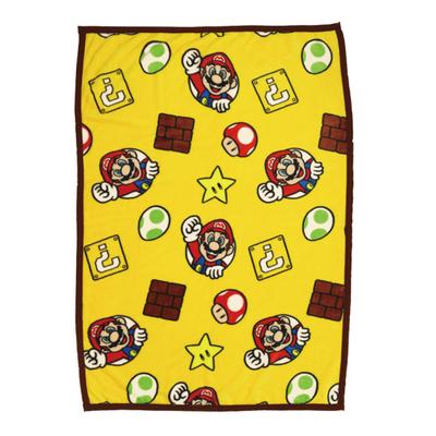Полуплед Marushin, Nintendo Super Mario, Сладкий резиновый плед с Марио, Полиэстер Майер, Милый, Пушистый, Стильный, Для холодной погоды, 4555003500