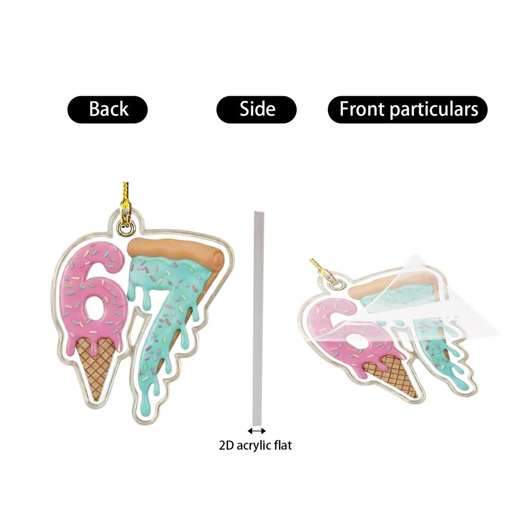 Акриловые рождественские украшения, Забавные украшения-подсказки с цифрами, Подвески