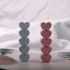 3D Five-link Love Column Candle Silicone Mold Creative Baking Chocolate Korean Aromatherapy Mold