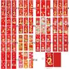 6 Pcs Chinese Style New Year Money Red Envelope Stamping Gold Lucky Money Bag  Home