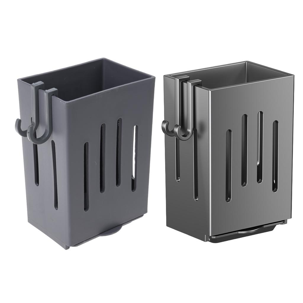 Эффективная настенная стойка для кухонных принадлежностей с держателем для палочек для еды и ящиком для хранения столовых приборов