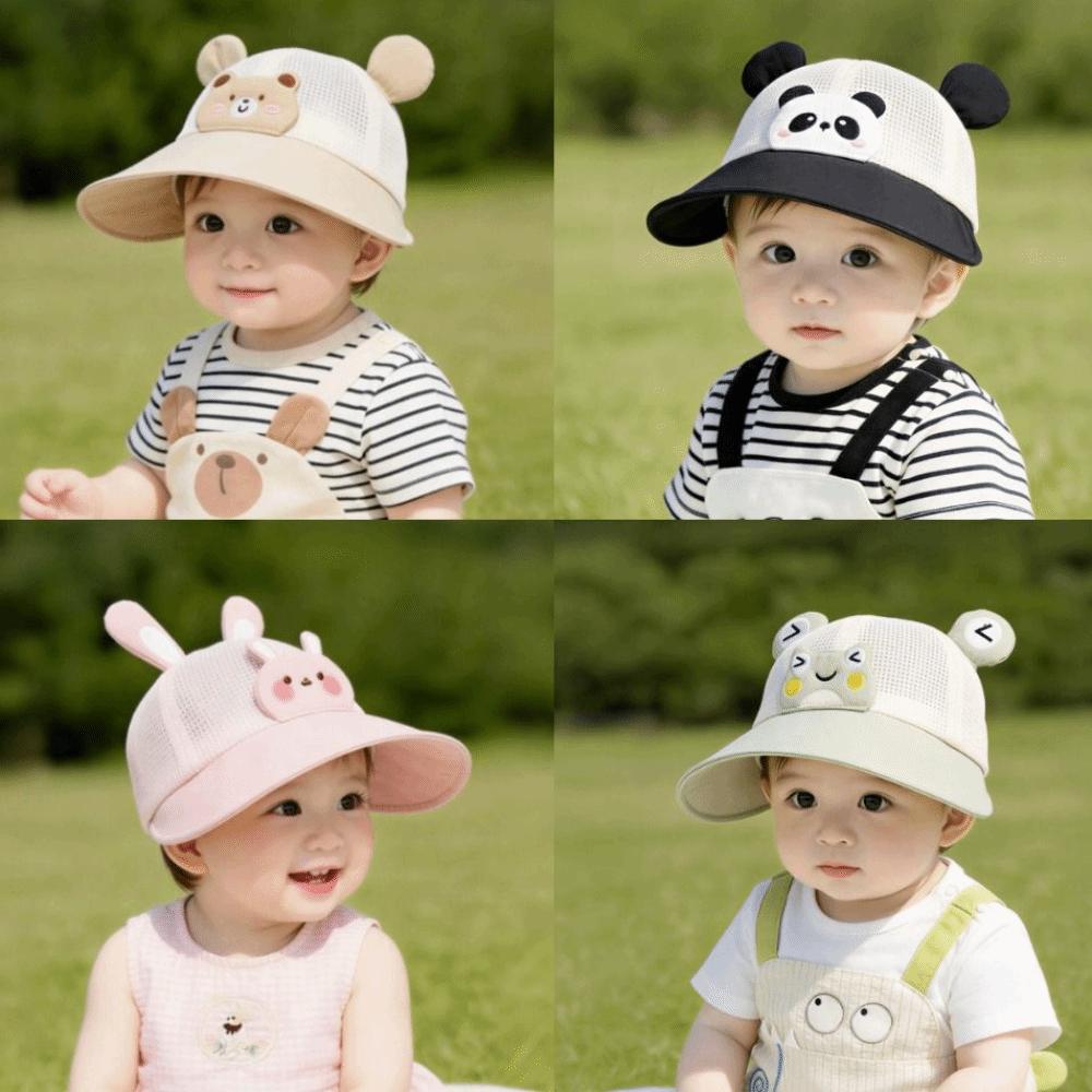 Foldable Mesh Breathable Baby Hat Adjustable UV Protection Kids Hat  for Summer Season