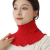 Женский поддельный воротник с высоким воротником, ветрозащитный трикотажный и теплый чехол для шеи