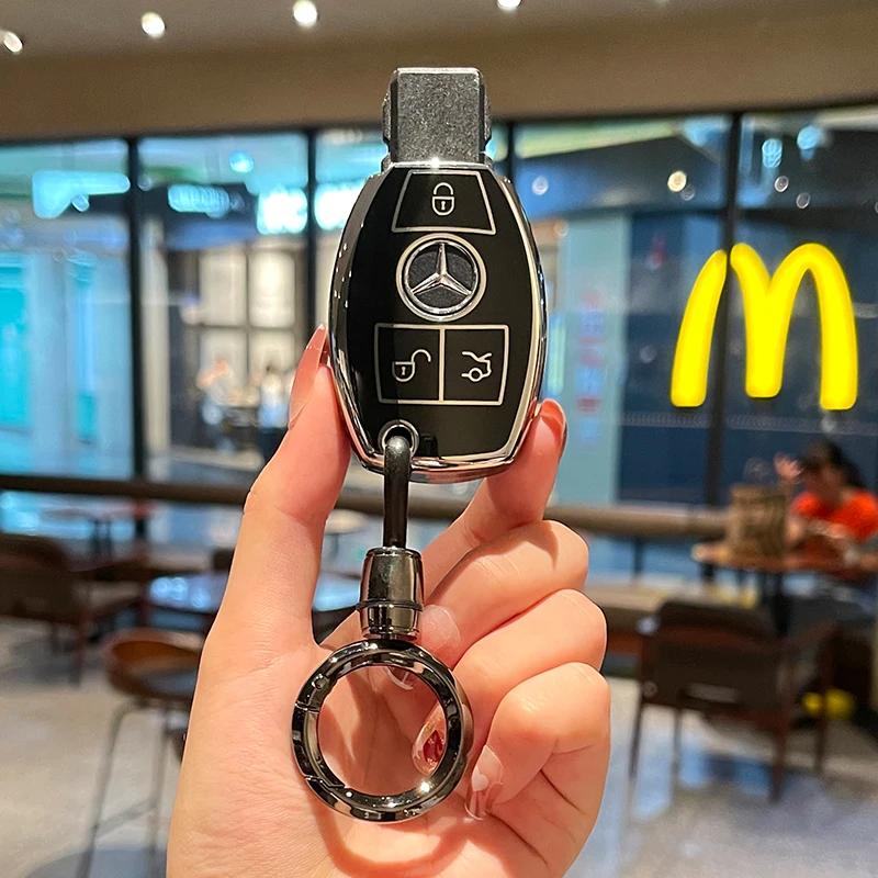 YWP4 Soft TPU Car Smart Remote Key Case Cover Shell For Mercedes Benz A B C E S Class W206 W204 W212 W213 W176 GLC CLA W177 W223 S350