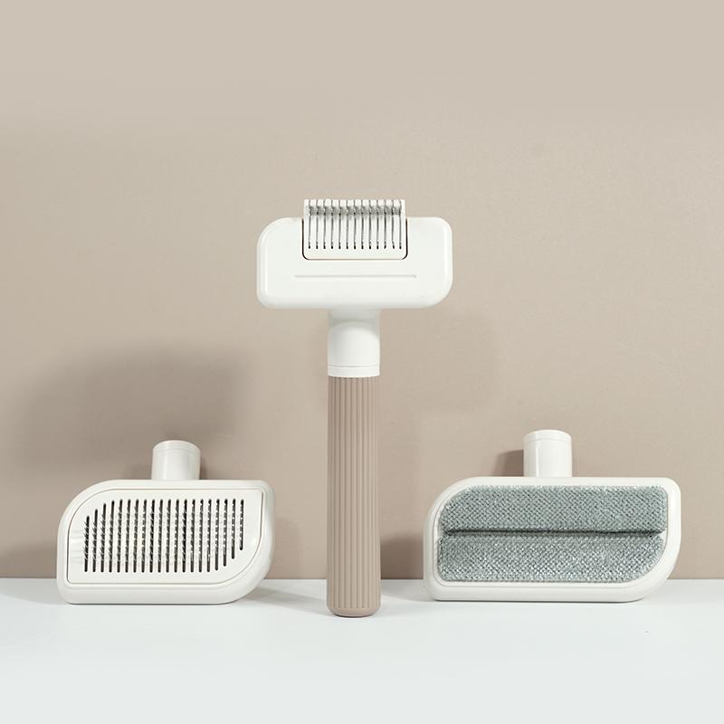 Pet Supplies Plastic Dog Comb for Hair Cleaning and Removal Teddy Bear Needle Comb with Floating Knot Brush Box Packing