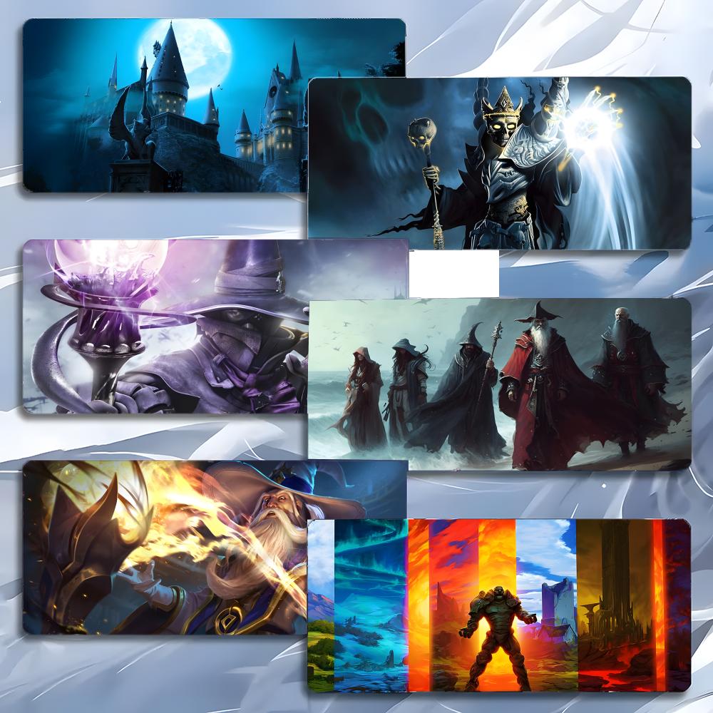 Fantasy Magical Wwizard Realm Mouse Pad Mousepad Large Gaming Lockedge Thickened Pc Table Desk Mat