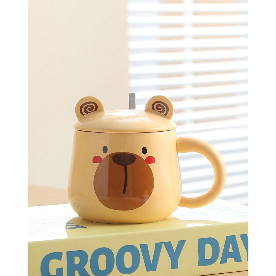 Персонализированная креативная керамическая кружка с изображением медведя из мультфильма Ins, высококачественная домашняя питьевая вода, чашка для кофе и молока