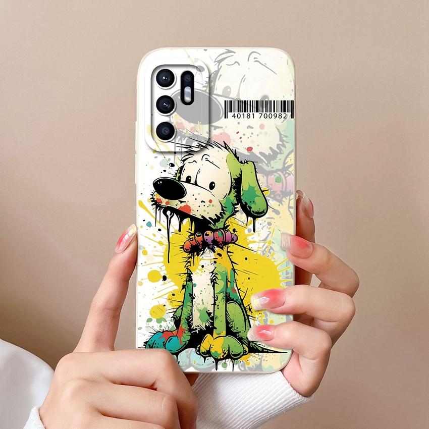 Для Oppo Reno6 7 8 10 Pro Lite 6z 7z 8z Чехол для телефона Модный узор «Масляная живопись Черный кот» Мягкий чехол Защитная пленка для экрана Противоскользящая накладка Для чехла Oppo