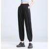 Spring Summer High Waist Casual Trousers Elastic Waist Loose Casual Sweatpants Wide-Leg Pants Basic Soft Cotton Bloomers Female