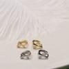 Серьги-кнопки Car Flower Cross Ear Button, стильные, простые, стильные, новый тренд