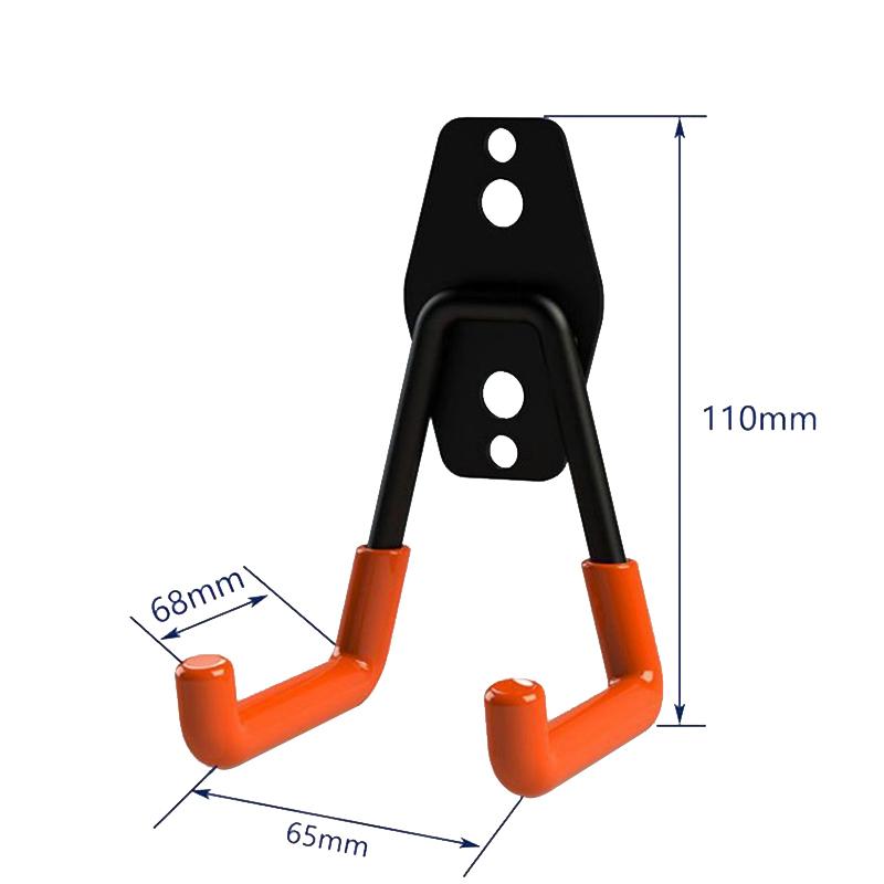 Сверхпрочный металлический крючок для гаража, настенное крепление, крючки для вешалок для велосипедов, настенное крепление, противоскользящий крючок для хранения лестниц, садовых инструментов