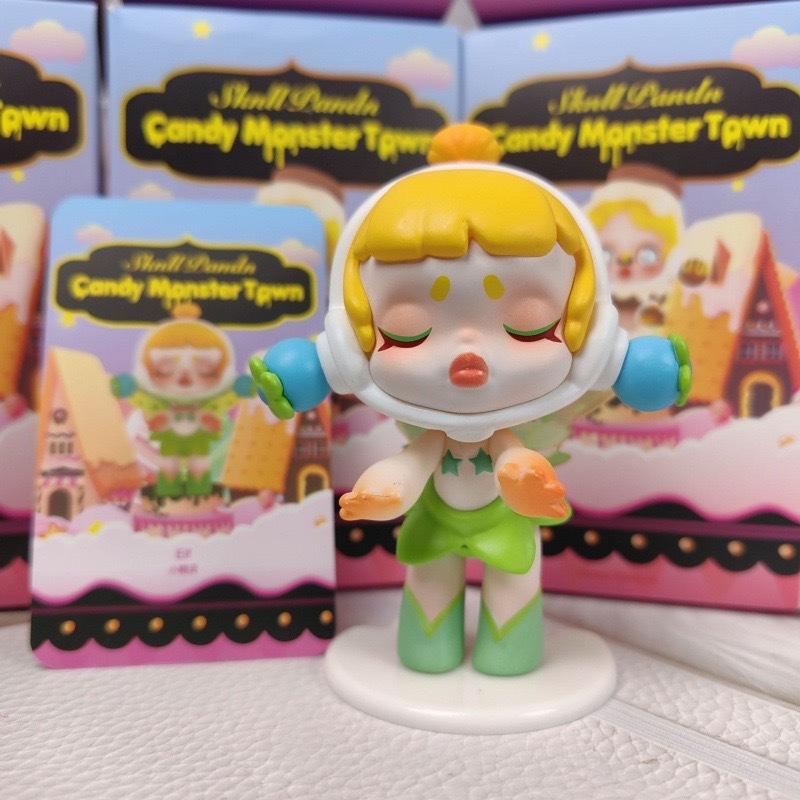 PQPMART bubble code special blind box Skullpanda candy monster town series hand-made ornaments trendy toys