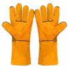 Cowhide Work Gloves Welding Safety Protection Thickened Double Cowhide Gloves Wear-resistant Labour Gloves for Workplace Work