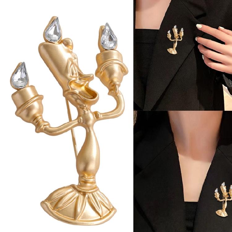 Брошь-подсвечник Tale Lumiere Из прочного сплава Ювелирное изделие с эмалированным акцентом Для особых случаев