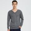 Hengyuanxiang Men's Fine Spun Pure Cashmere V-Neck Sweater