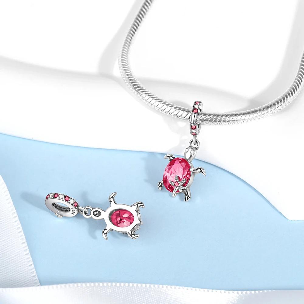 Copper Crabs Ocean Series Blue Turtle Starfish Shell Fit Original Bracelet Charms For Women Diy Fine Jewelry Gifts