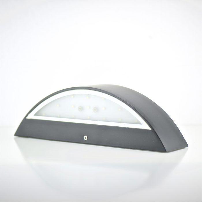 Applique LED 5.5W demi-lune noir 4100K