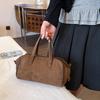 Женская Сумка Матовая Кожаная Boston Сумка-тоут Искусственная Замша Сумки через плечо для Путешествий Сумка-мессенджер Для Ежедневного Переноса Сумка Кросс-боди