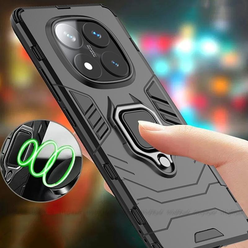 Для Poco X7 Чехол Чехол Xiaomi Poco X7 Capas Новый ПК Телефон Задняя Броня Бампер Ударопрочный Кольцо Магнитный Держатель Fundas Poco X7 PocoX7