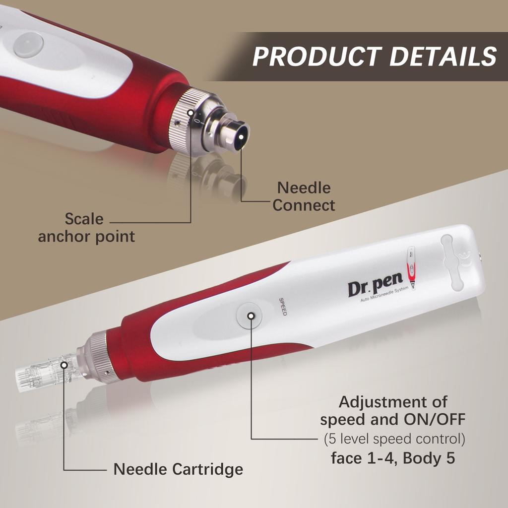 Wirelessly Rechargeable Dermapen Micro Needling Pen Efoliate Shrink Pores Mesotherapy Auto Micro