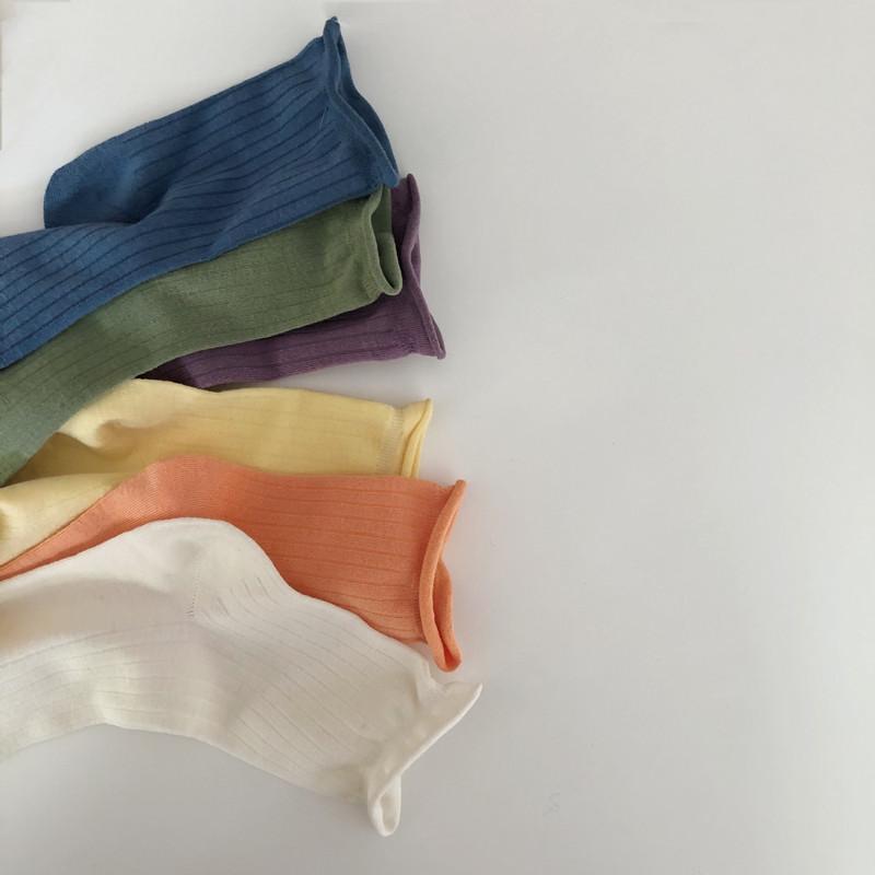 Johnature Корейские Универсальные Случайные 5 Цветов Средней Длины Идеальная Посадка Кремовый Цвет Множество Женских Носков