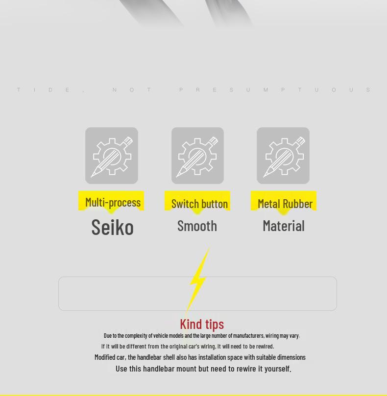 Комбинированный переключатель руля электромобиля с поворотной ручкой, функциями сигнала, запуска, фары и указателей поворота