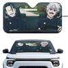 J-Jujutsu Kaisen Anime Car SunShade Windshield Foldable Three-layer Insulation Sunshade By Suction Cup Blocks UV Rays Sun