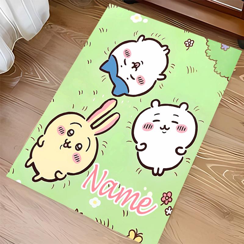 Custom personalization Chiikawa Print Area Rug - Soft, Washable Non-Slip Indoor Mat,Living Room,Home&Office Decorative Rug