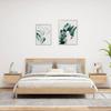 VidaXL Tables de Chevet Murales avec Lumières LED 2 pcs, Armoires de Nuit, Tables de Nuit Chambre, Moderne, Chêne Sonoma 836831