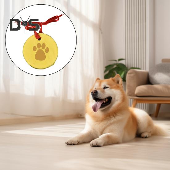 2 Pcs Dog/Cat Paw Print Kit DIY Pet Paw Print Hanging Ornament with Customization Tools And Display Stand Clay Pawprint Keepsake Kit