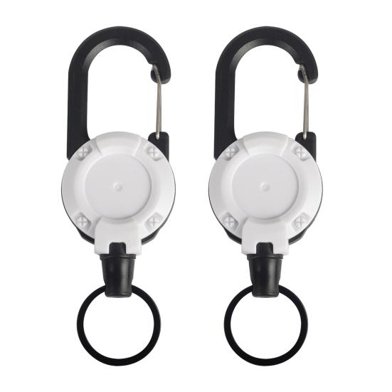 2 шт. прочный выдвижной брелок для ключей держатель значка многофункциональный инструмент карабин зажим ключи значки тактическая катушка удостоверения личности с выдвижным шнуром