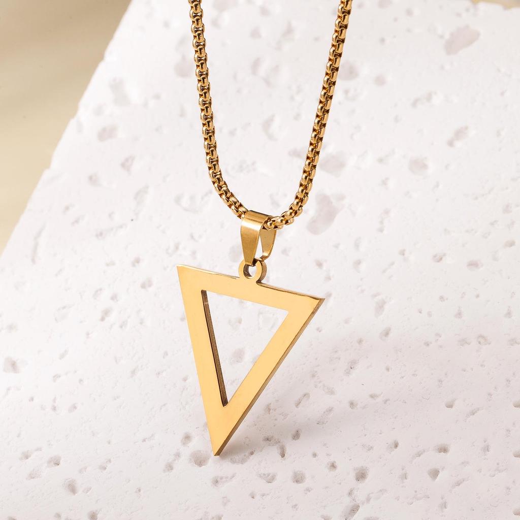 Модное ожерелье из титановой стали: Унисекс Подвеска из нержавеющей стали в виде полой звезды, Длинная цепочка