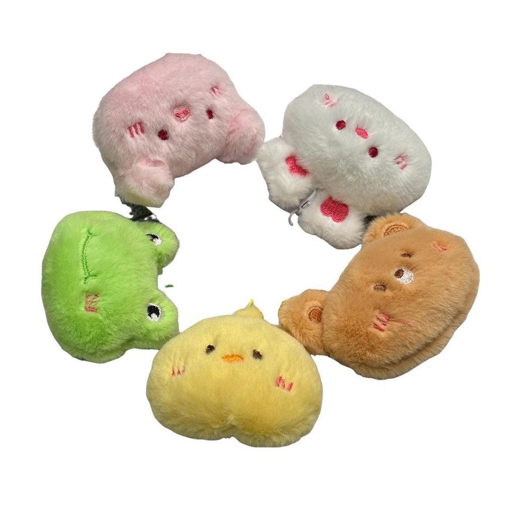 Милый звук животного сжимаемый мини плюшевый брелок кукла