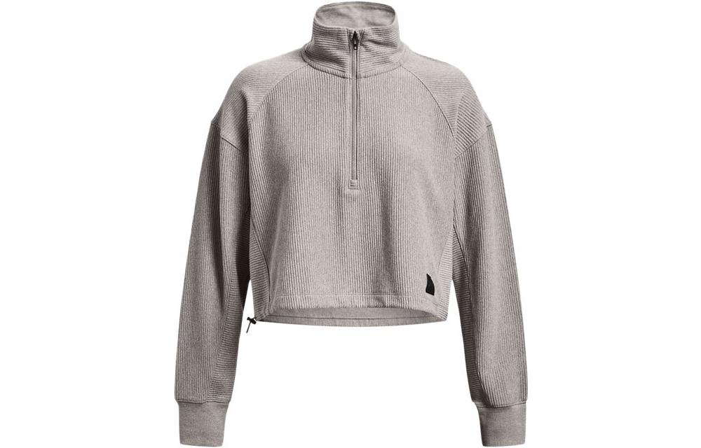 Under Armour Ottoman Sweatshirts Women's Gray Stand Collar Thickened Regular 1379772-294