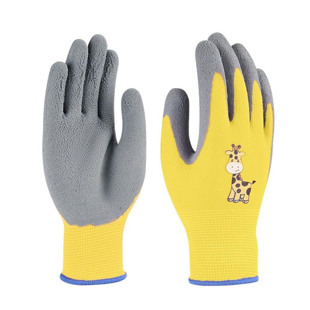 Защитные детские рабочие перчатки с изображением животных из мультфильмов, перчатки для садоводства, защитные перчатки для кемпинга, 2–12 лет