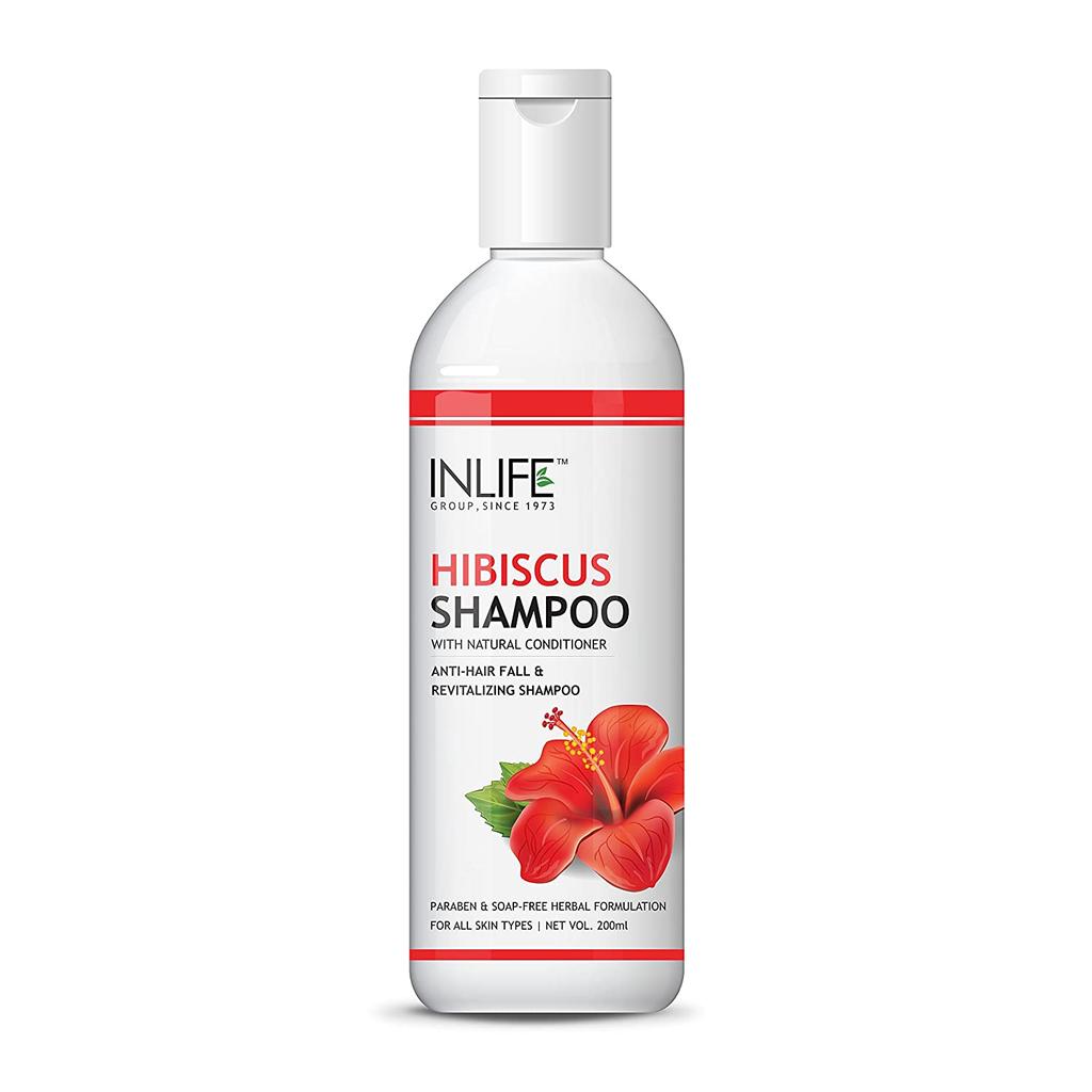 Hibiscus Conditioner Shampoo: Against Hair Loss (200 Ml), Hibiscus Shampoo With Natural Conditioner INLIFE