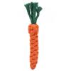 Braided Cotton Rope Dog Chew Toy Carrot Shaped Puppy Teething Toy Pet Rope Knot Toy  Teeth Cleaning