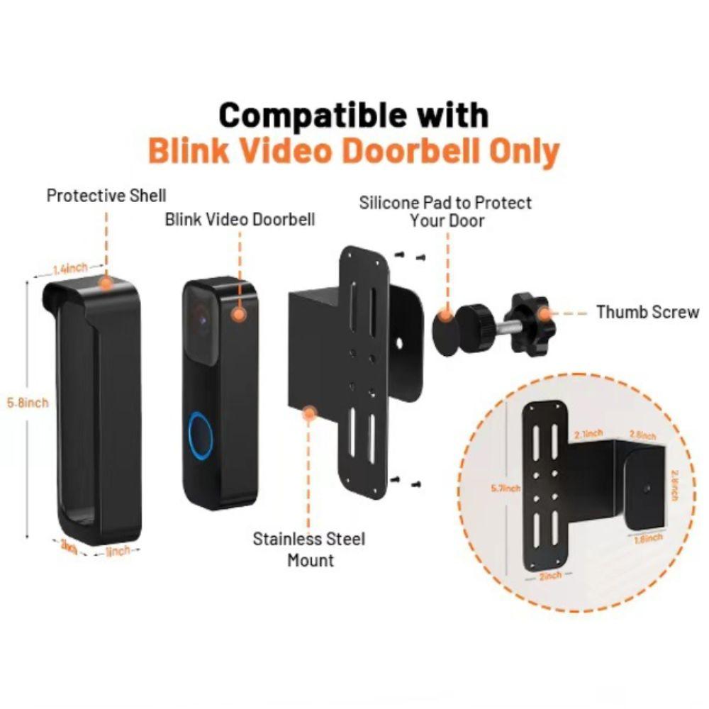 Flashing Feature Video Doorbell Mount Outdoor Use Doorbell Camera Bracket Home Security