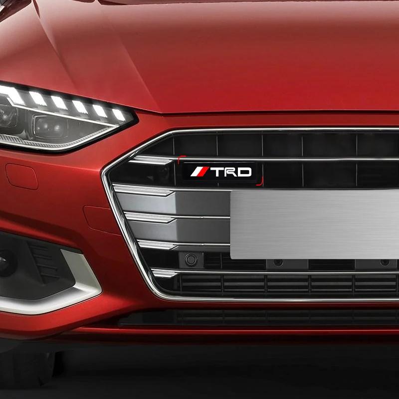 New Car Front Hood Grille Emblem LED Light Grill Decorative Lights For Toyotas TRD Autocollant Pegatina Yaris Levin Reiz Crown
