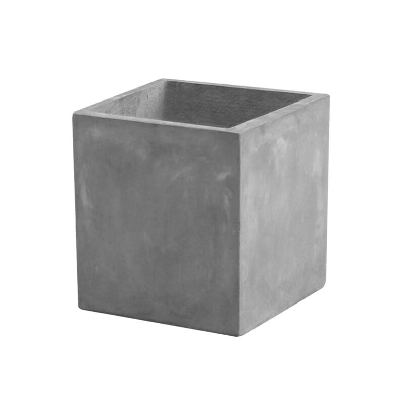 Large Square Magnesium Clay Outdoor Planter