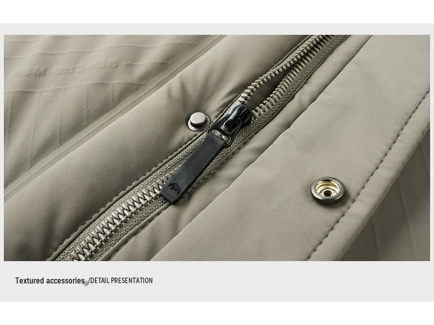 Мужская зимняя толстая пуховая куртка - Короткая, Большого размера, Повседневный свободный крой, 90% белый утиный пух