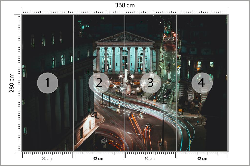 Photomural London At Night  Washable Fleece 368x280