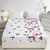 European Style Floral Pattern,100% Cotton,Bed Sheet With Elastic Band160x200,No Pillowcase,Soft Breathable,133x72 Fabric