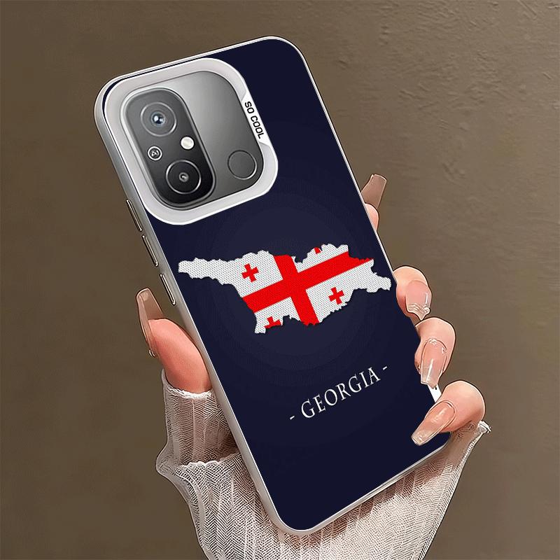 Georgia Passport Flag Shockproof Phone Case for Xiaomi Poco X7 X6 X5 X3 Pro F7 Ultra M8 Redmi 15C 15 14C 13C 12C 10C 13 12 10