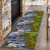 3D Каменная дорожка Тропическое зеленое растение Коврик-дорожка Супервпитывающий Нескользящий Ковер для Прихожей Гостиной Спальни Домашний декор