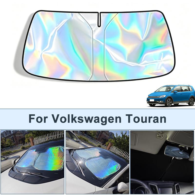 Foldable Front Windshield Sun Shade For Volkswagen Touran UV Reflective Sun Protection Cover Car Interior Accessories