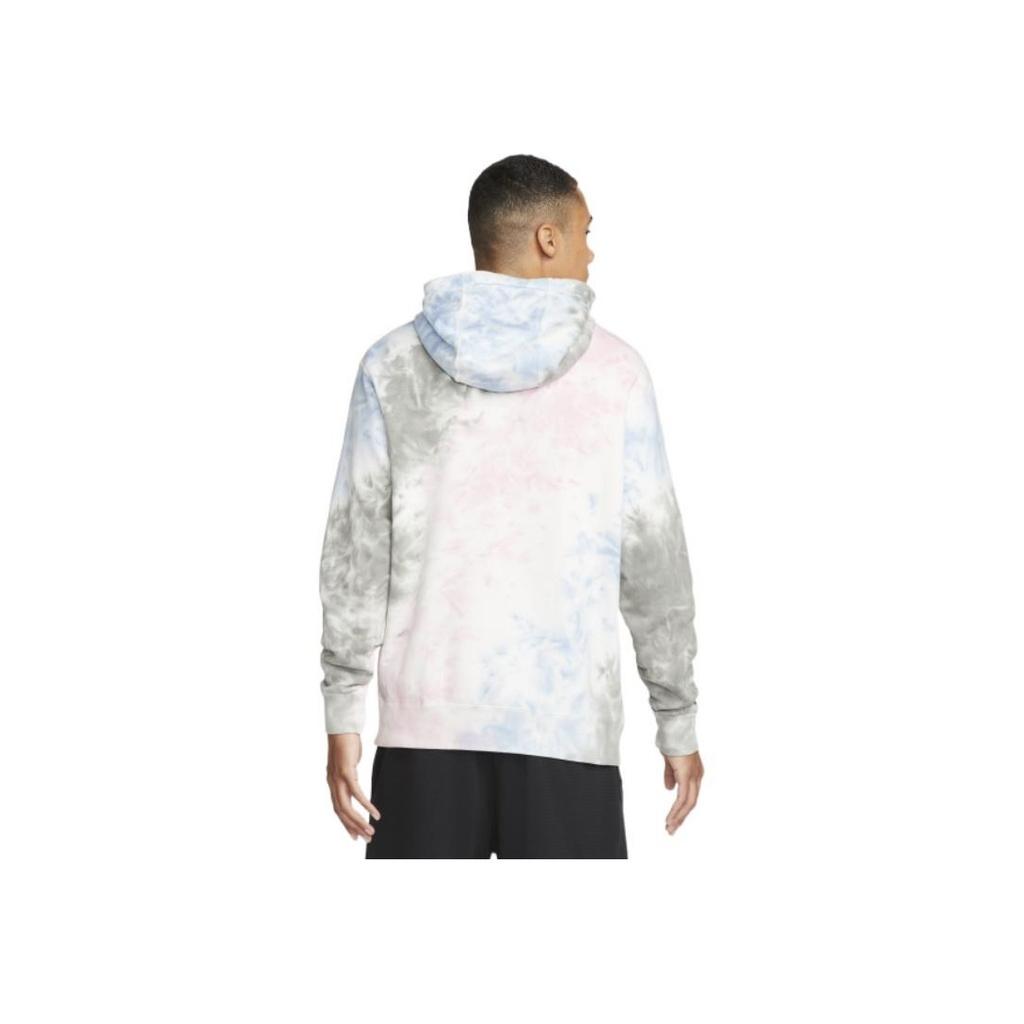 Nike Tie-Dye Letter Print Hooded Sweatshirt Men Tops Pink Blue DV3791-663