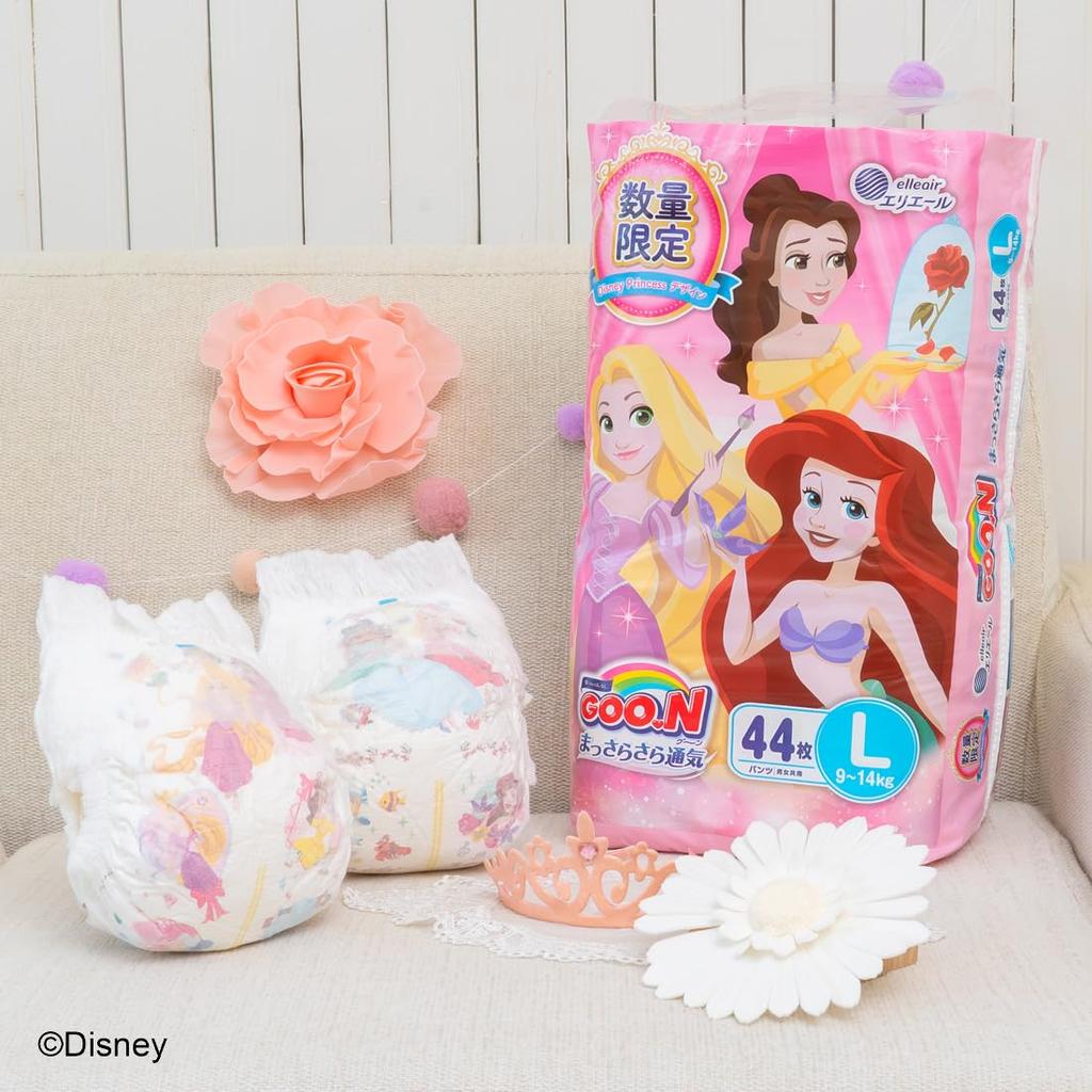 Princess L свежая вентиляция 132 простыни простыни x 3 унисекс<Disney Design> [Размер брюк] Гун, (9~14 кг), (44 упаковки), [Корпус продан]