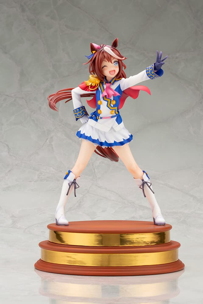 Kotobukiya Фигурка Uma Musume Pretty Derby из серии Tokai Teio выполнена в масштабе ПВХ и окрашена в готовом виде. PV047 [Мечты сбываются!] 1/7